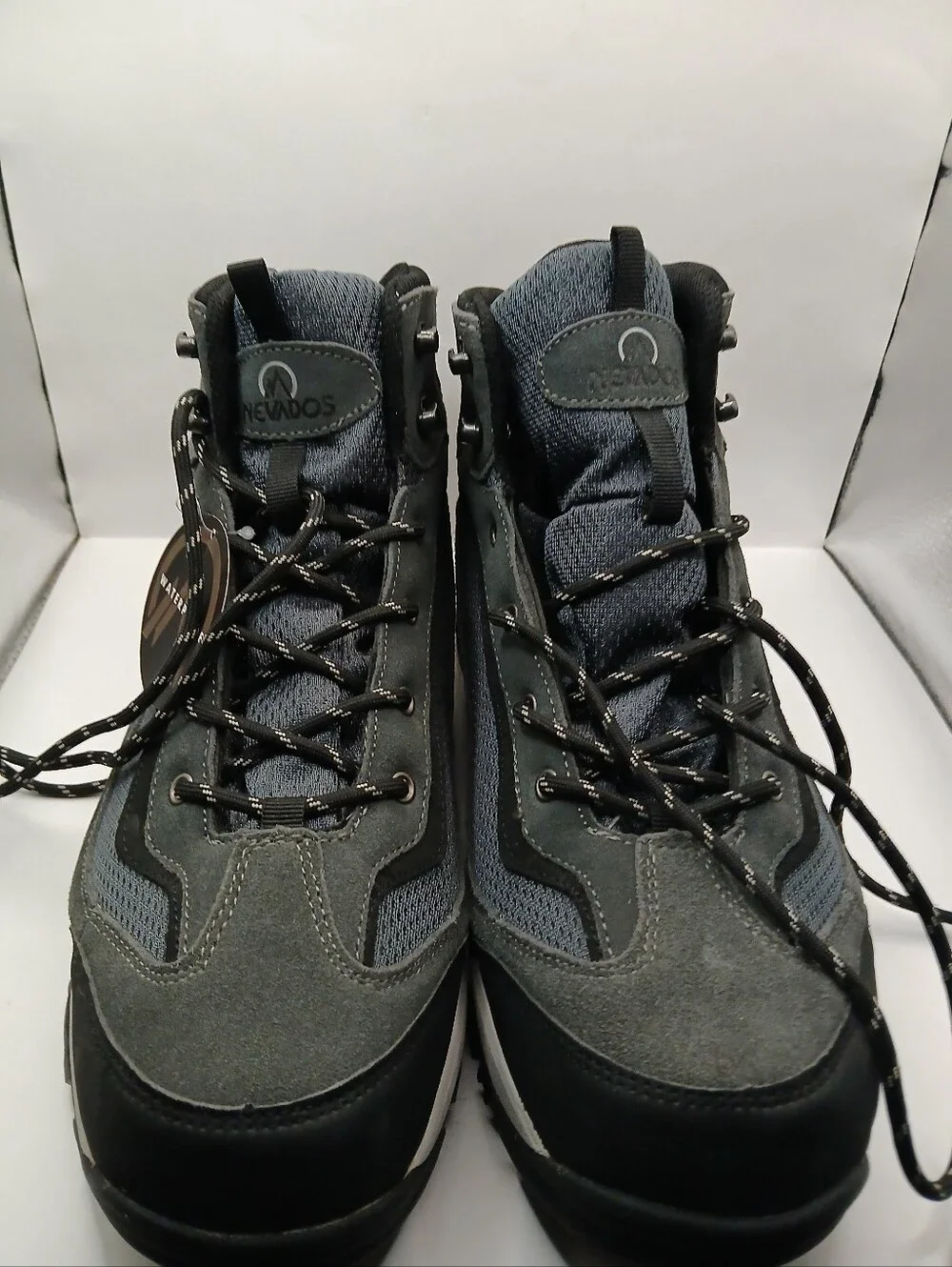 Men's Waterproof Gray Outdoor Boots with Rugged Traction